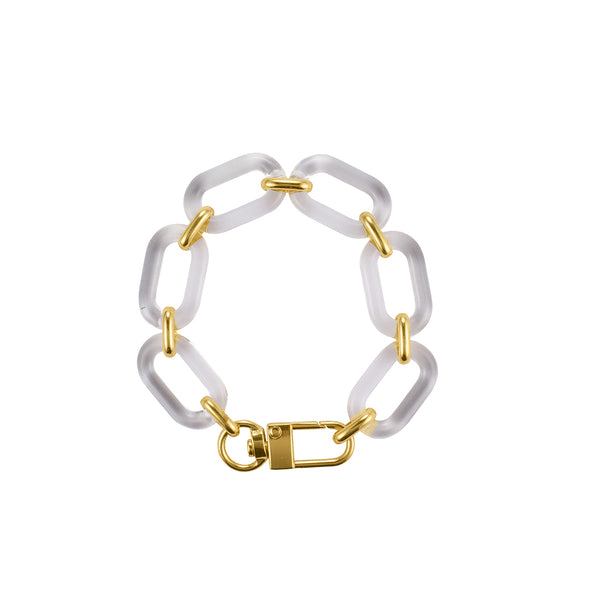 Lucite Statement Chain Bracelet gold – ADORNIA