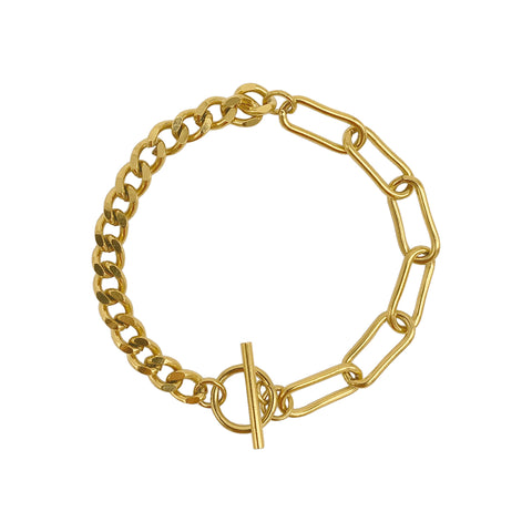 Toggle Bracelet Gold Toggle Bracelet, Chain Bracelet, Simple Gold Bracelet,  Gold Chain Bracelet, Gold Chain Link Bracelet GPB00002 