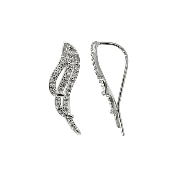 Adornia Wing Climber Earrings silver – ADORNIA