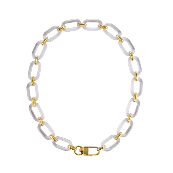 Lucite Statement Chain Bracelet gold – ADORNIA