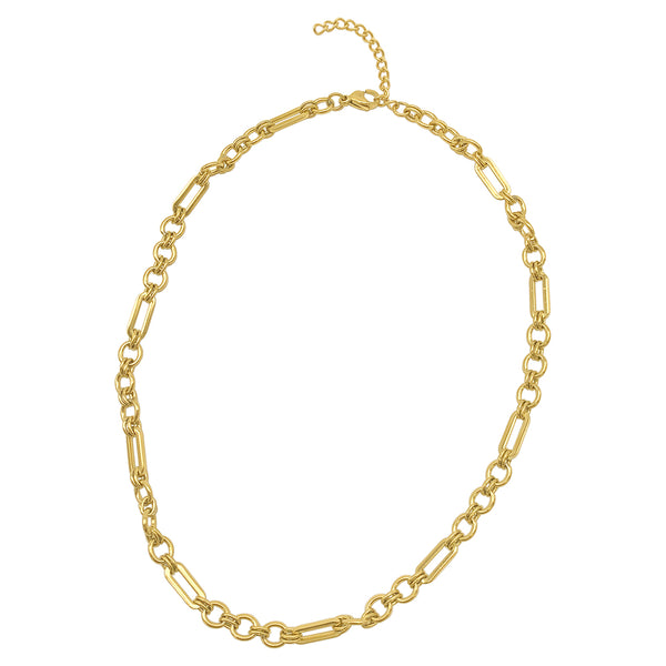 Wide Curb Chain Necklace gold – ADORNIA