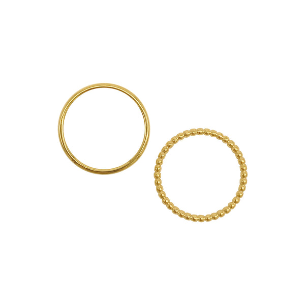 Adornia Love Stack Ring Stacking Set silver yellow gold rose gold – ADORNIA