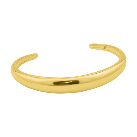 Tarnish Resistant 14k Gold Plated Dome Cuff