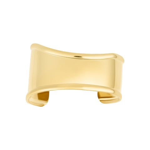 Tarnish Resistant 18k Gold Plated Tall Curve Cuff