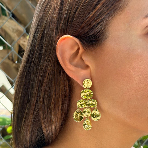 14k Gold Plated Cascade Earrings