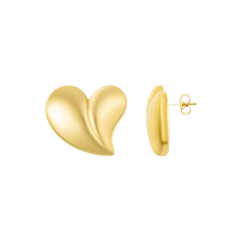 Tarnish Resistant Oversized Puffy Heart Earrings