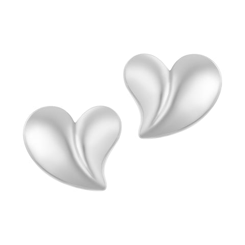 Tarnish Resistant Oversized Puffy Heart Earrings