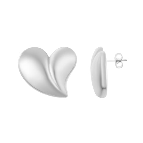 Tarnish Resistant Oversized Puffy Heart Earrings