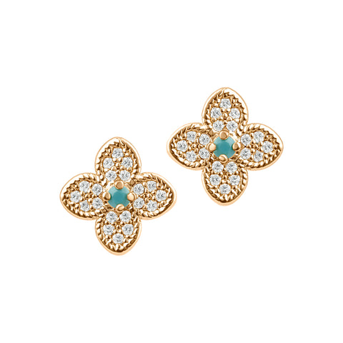 Turquoise Flower Earrings