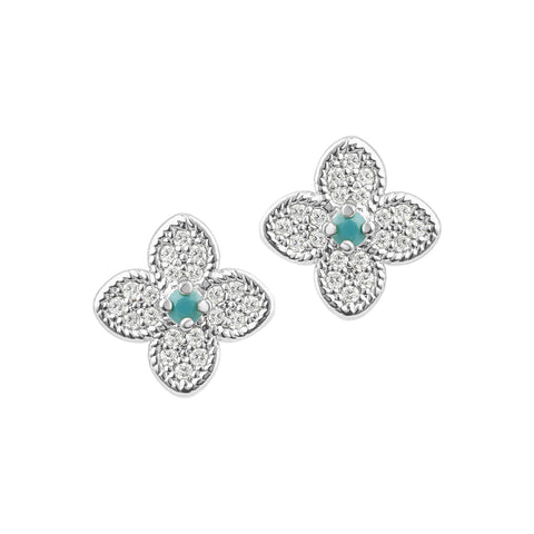 Turquoise Flower Earrings