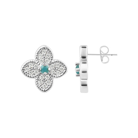 Turquoise Flower Earrings