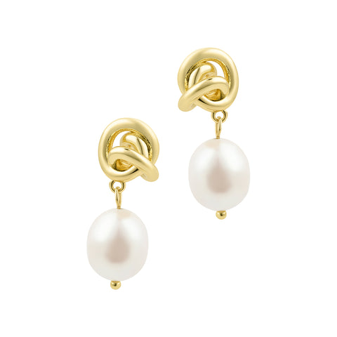 Freshwater Pearl Knot Earrings