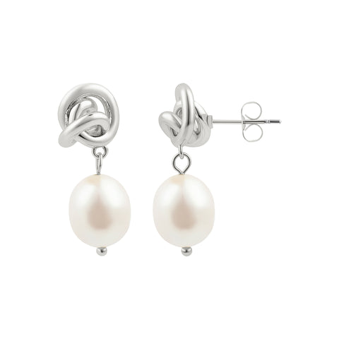 Freshwater Pearl Knot Earrings