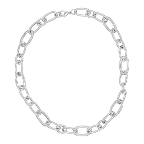 Silver Plated Chunky Link Necklace