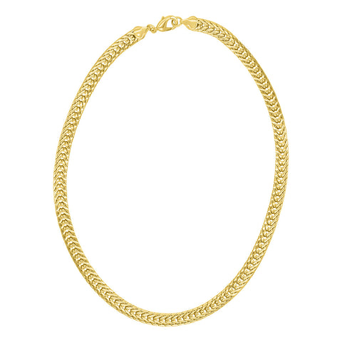 14k Gold Plated Wheat Herringbone Chain Necklace