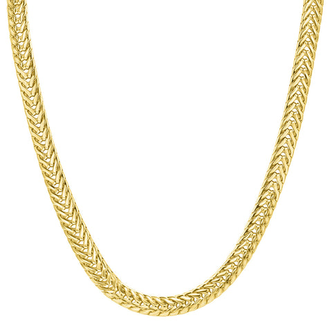 14k Gold Plated Wheat Herringbone Chain Necklace