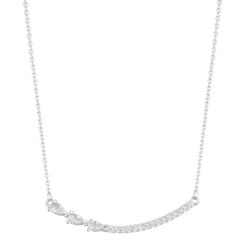 Curved Bar Pear Necklace