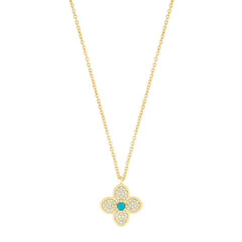 Turquoise Flower Necklace