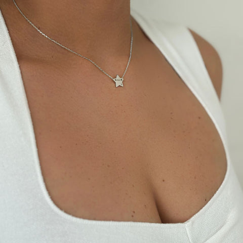 Diamond Star Charm Necklace