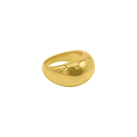 Tarnish Resistant Rhodium Plated Dome Ring