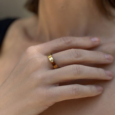 Tarnish Resistant Pave Eternity Band Ring