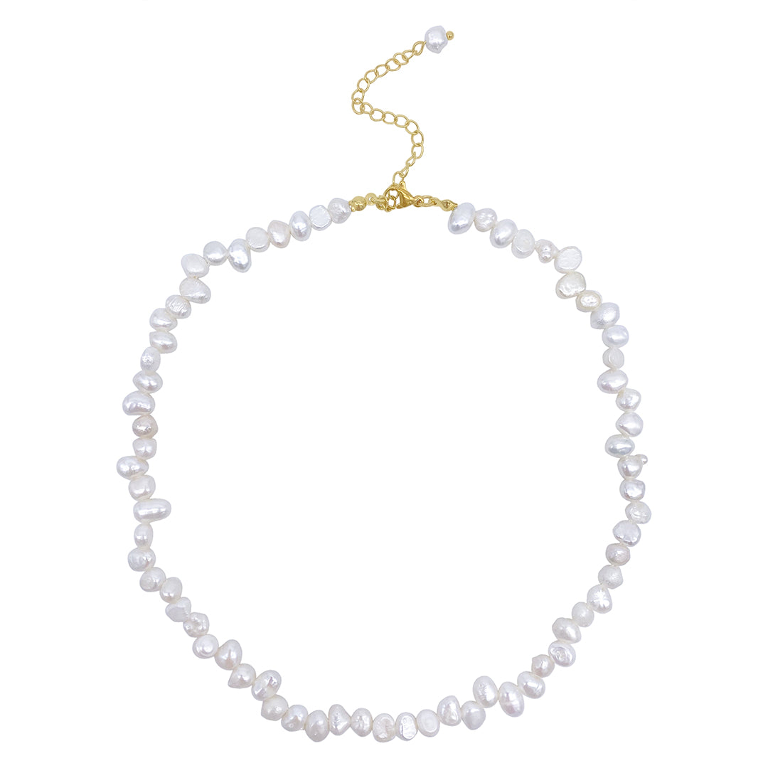 Half and Half Freshwater Pearl Chain gold – ADORNIA