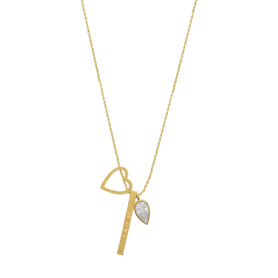 Charm letter V: yellow-gold plated